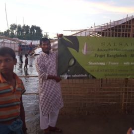 Constructions of houses and wells for the Rohingyas in Bangladesh