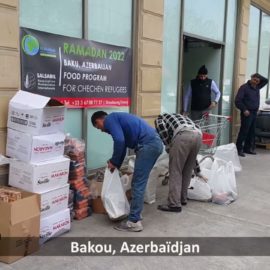 Food aid for Chechen refugees in Azerbaijan